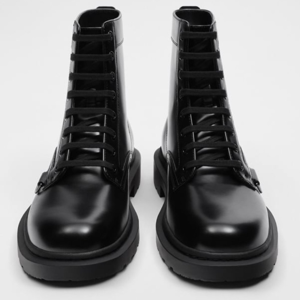 ZARA LACE-UP BOOTS - Picture 4 of 6